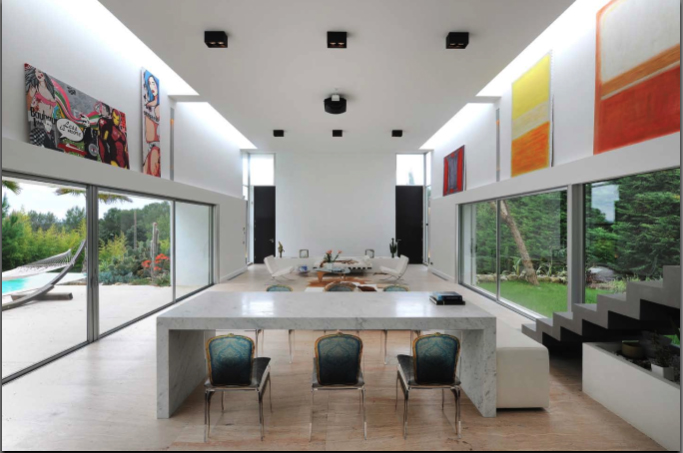 salon de maison contemporaine pour shooting à cannes