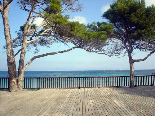 terrasse vue mer pour production photo var