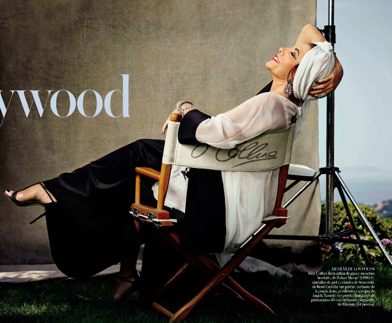 photographic production in saint tropez with actress joan collins