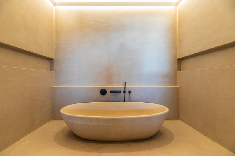 salle de bain contemporaine pour shooting photo corse