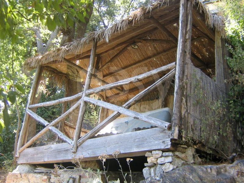cabane en bambous dans jardin  à louer à toulon var