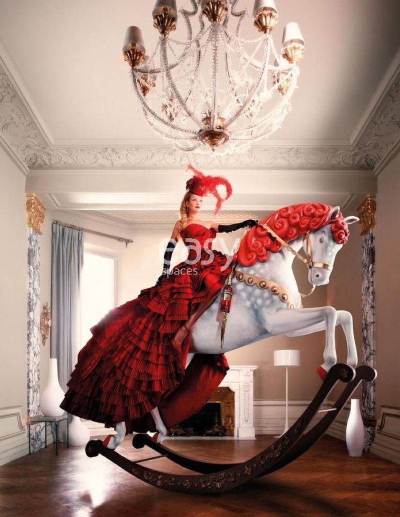 production photo à nice avec l' actrice uma thurman